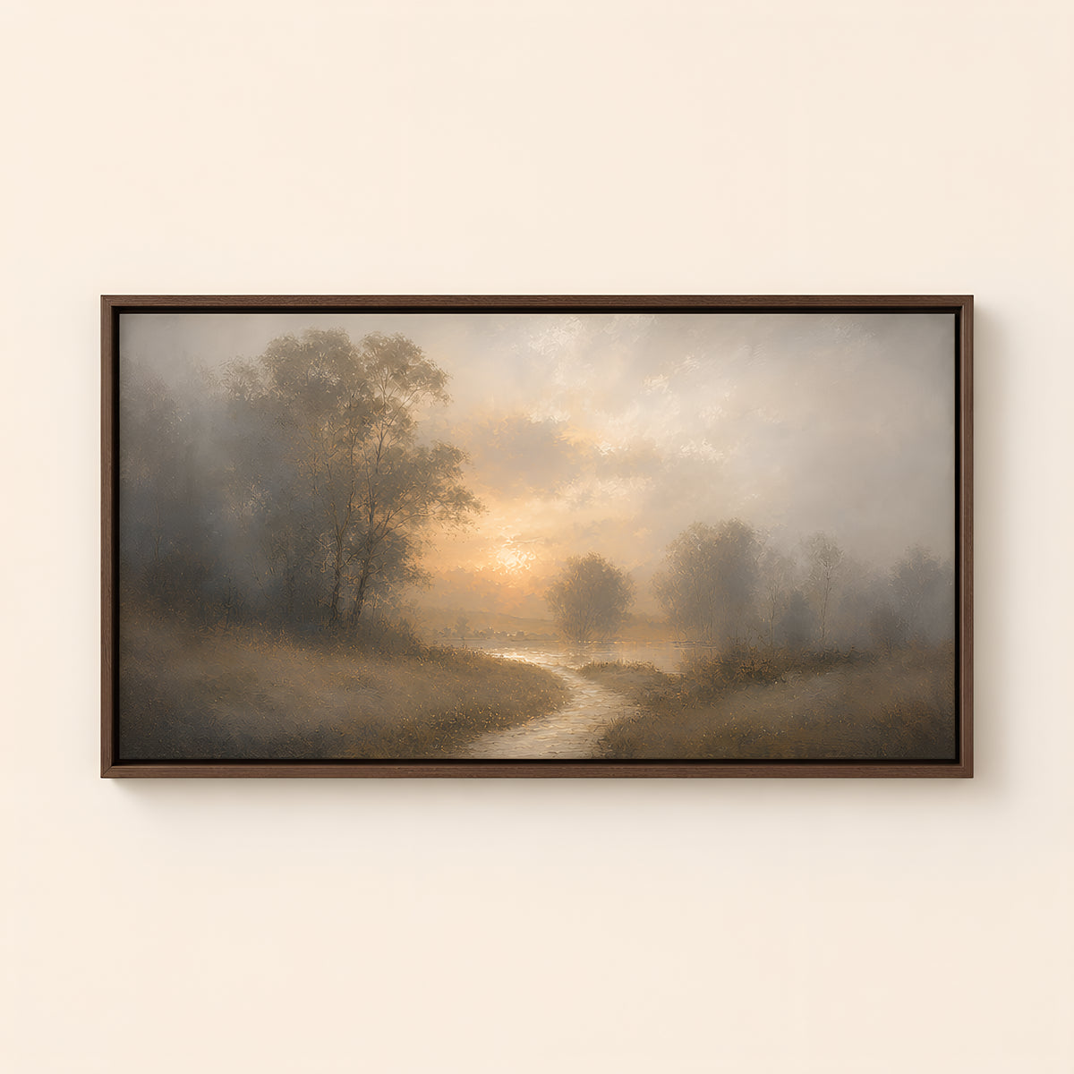 Abide With Me — Brown Wood floater frame catalog