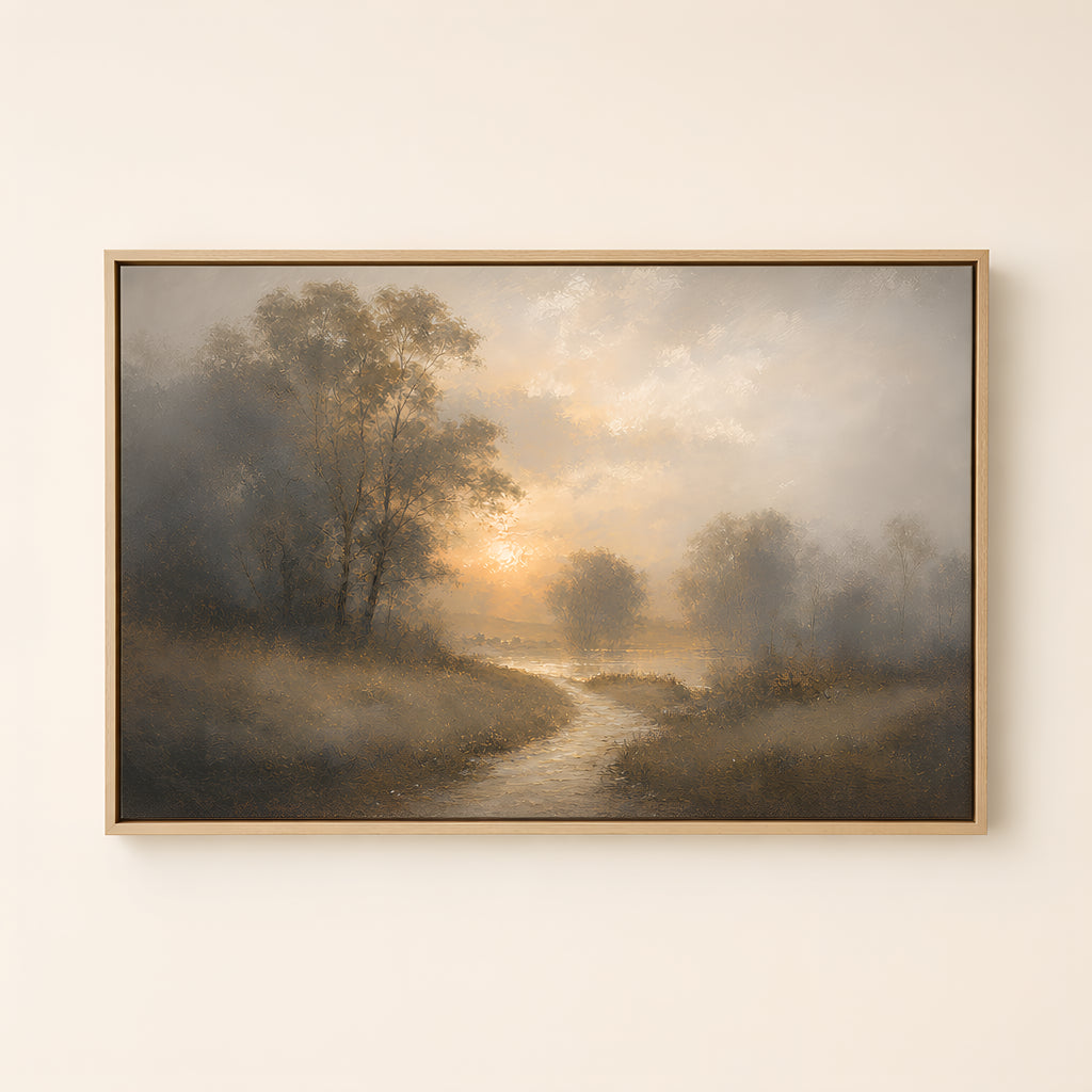 Abide With Me — Light Wood floater frame catalog