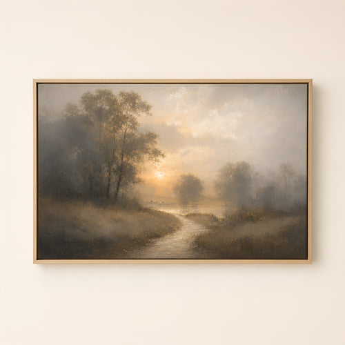 Abide With Me — Light Wood floater frame catalog