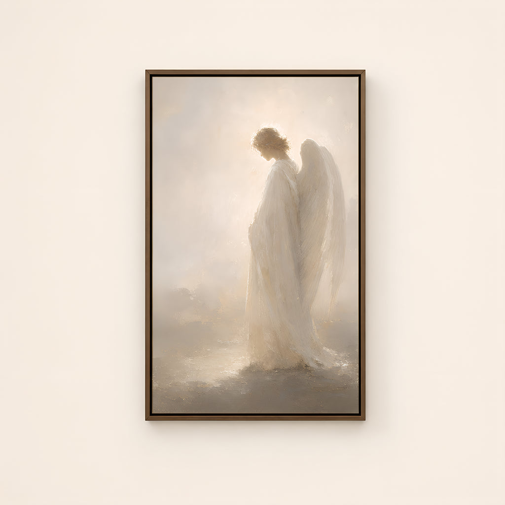 Angel of God — Brown Wood floater frame catalog