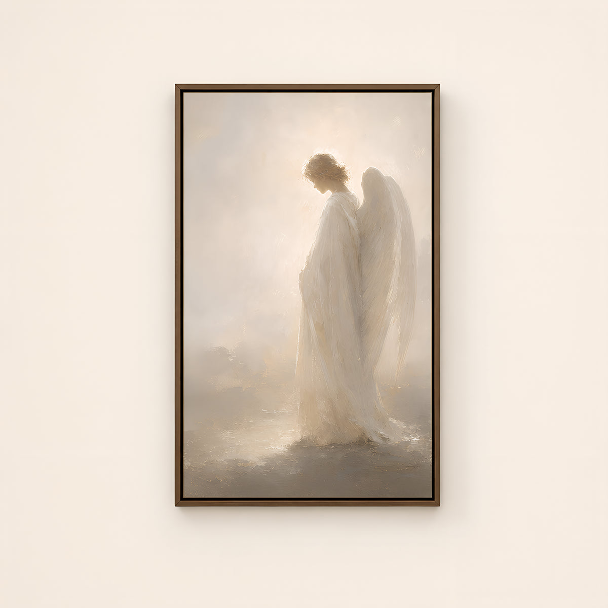 Angel of God — Brown Wood floater frame catalog