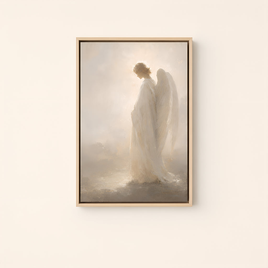 Angel of God — Light Wood floater frame catalog