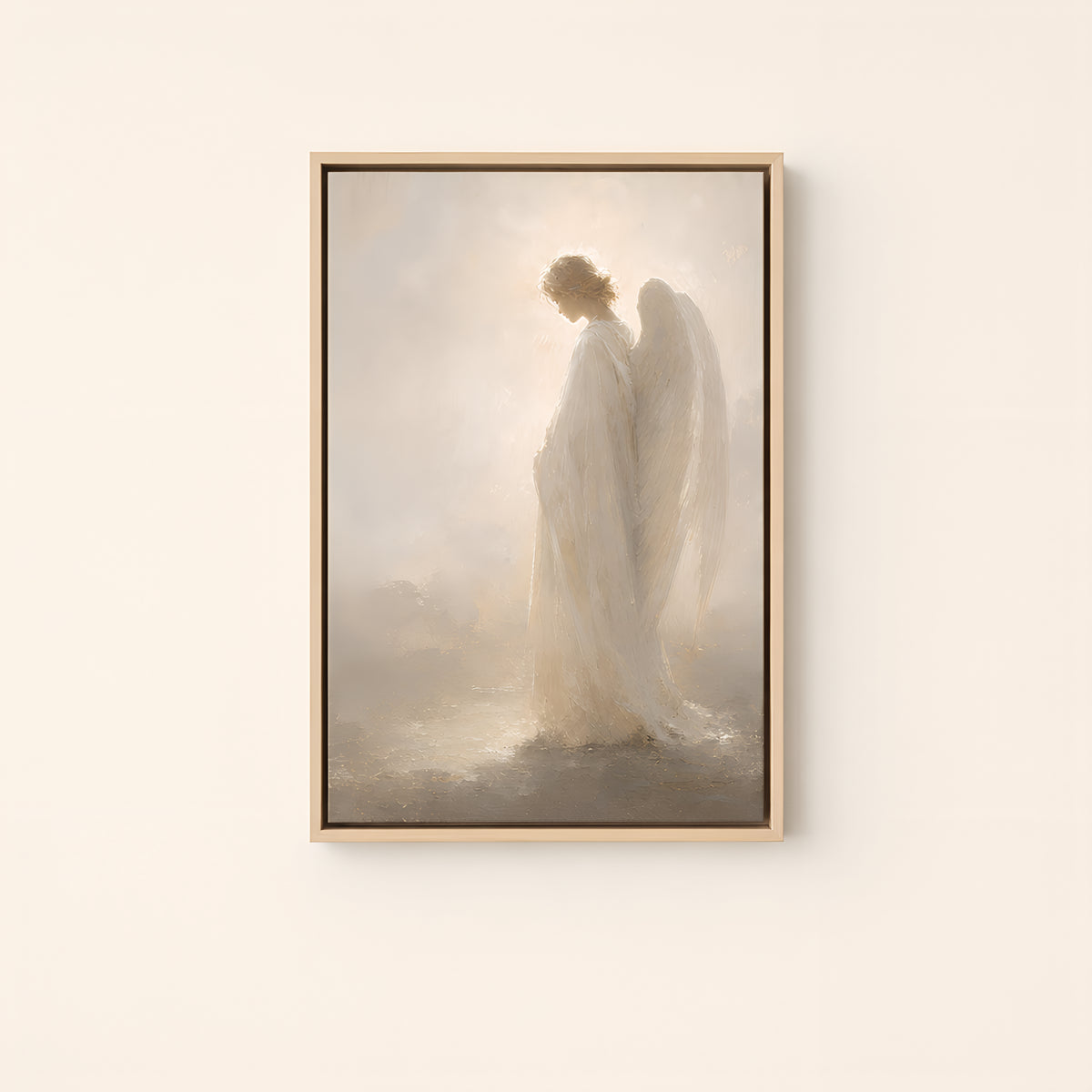 Angel of God — Light Wood floater frame catalog