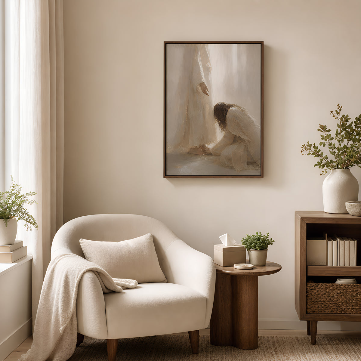 At the Healer's Feet — lifestyle B Brown Wood