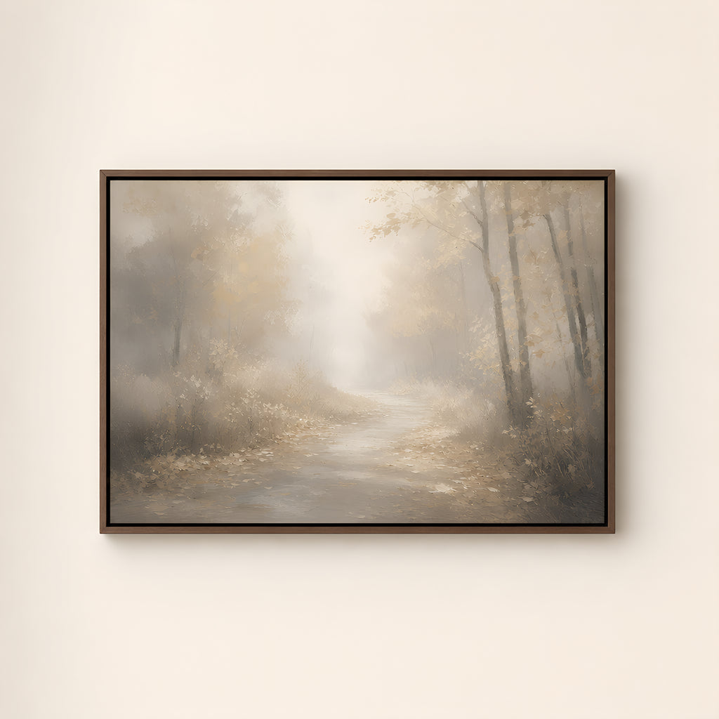 Autumn Path — Brown Wood floater frame catalog