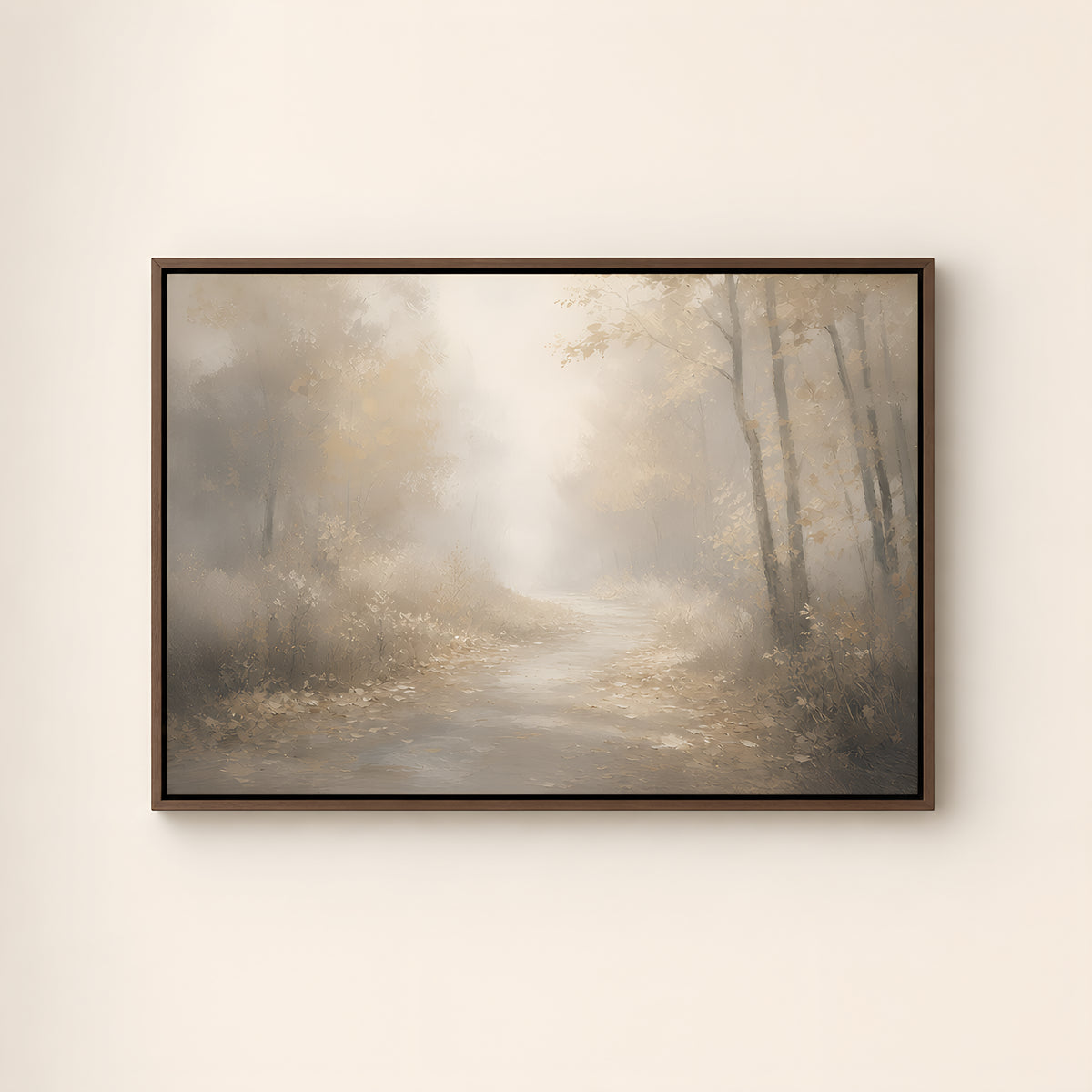 Autumn Path — Brown Wood floater frame catalog