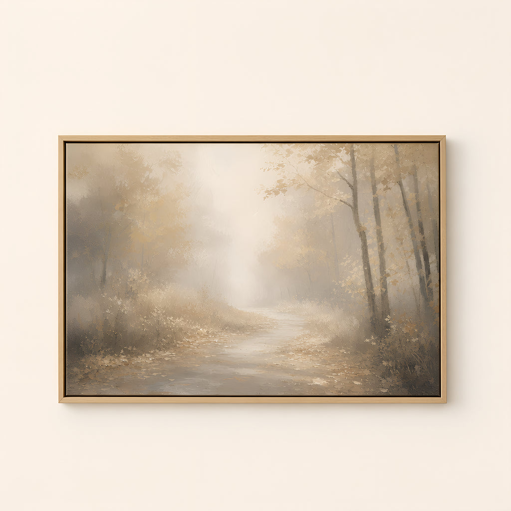 Autumn Path — Light Wood floater frame catalog