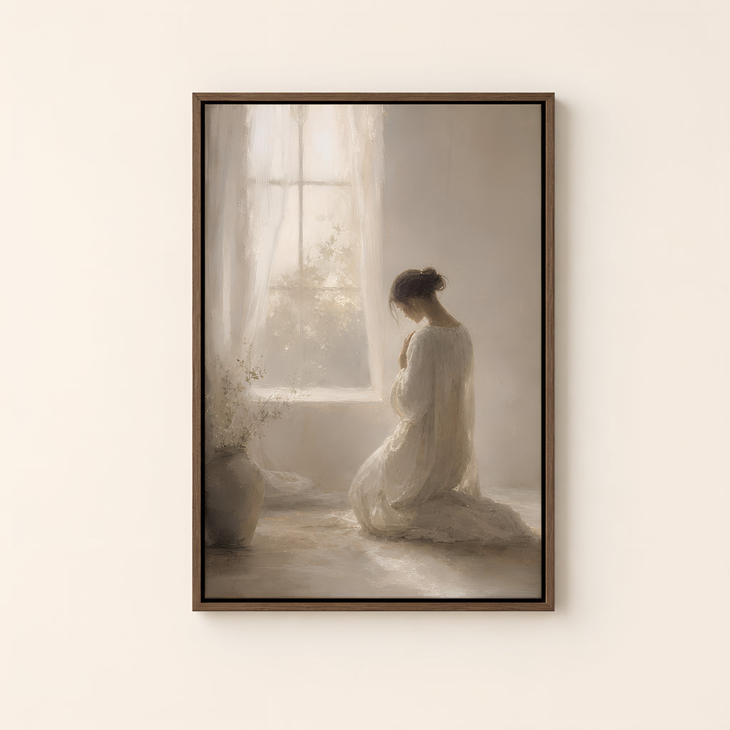 Blessed Is She — Brown Wood floater frame catalog