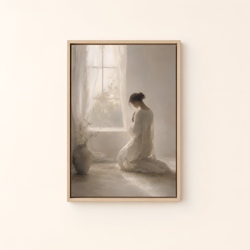 Blessed Is She — Light Wood floater frame catalog