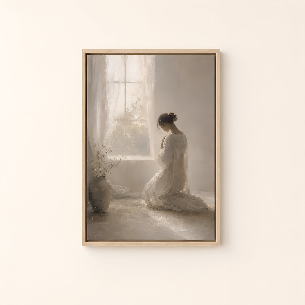 Blessed Is She — Light Wood floater frame catalog