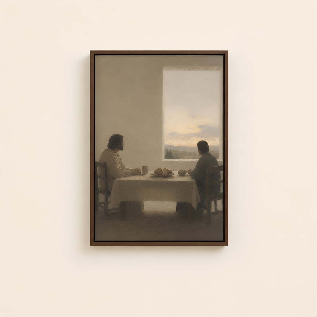 Broken Bread — Brown Wood floater frame catalog