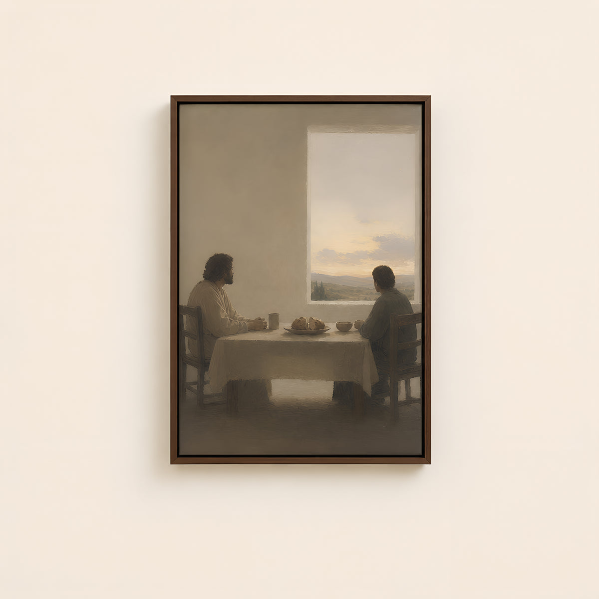 Broken Bread — Brown Wood floater frame catalog