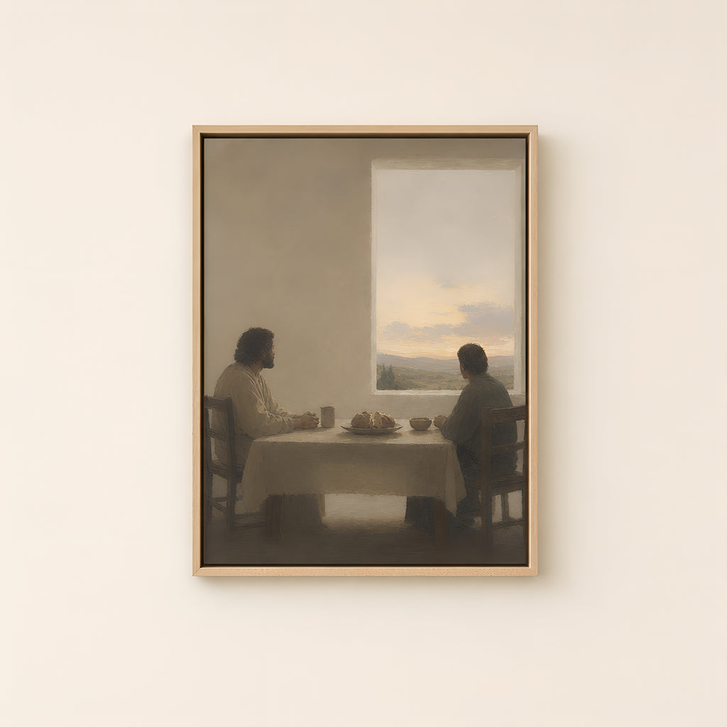 Broken Bread — Light Wood floater frame catalog