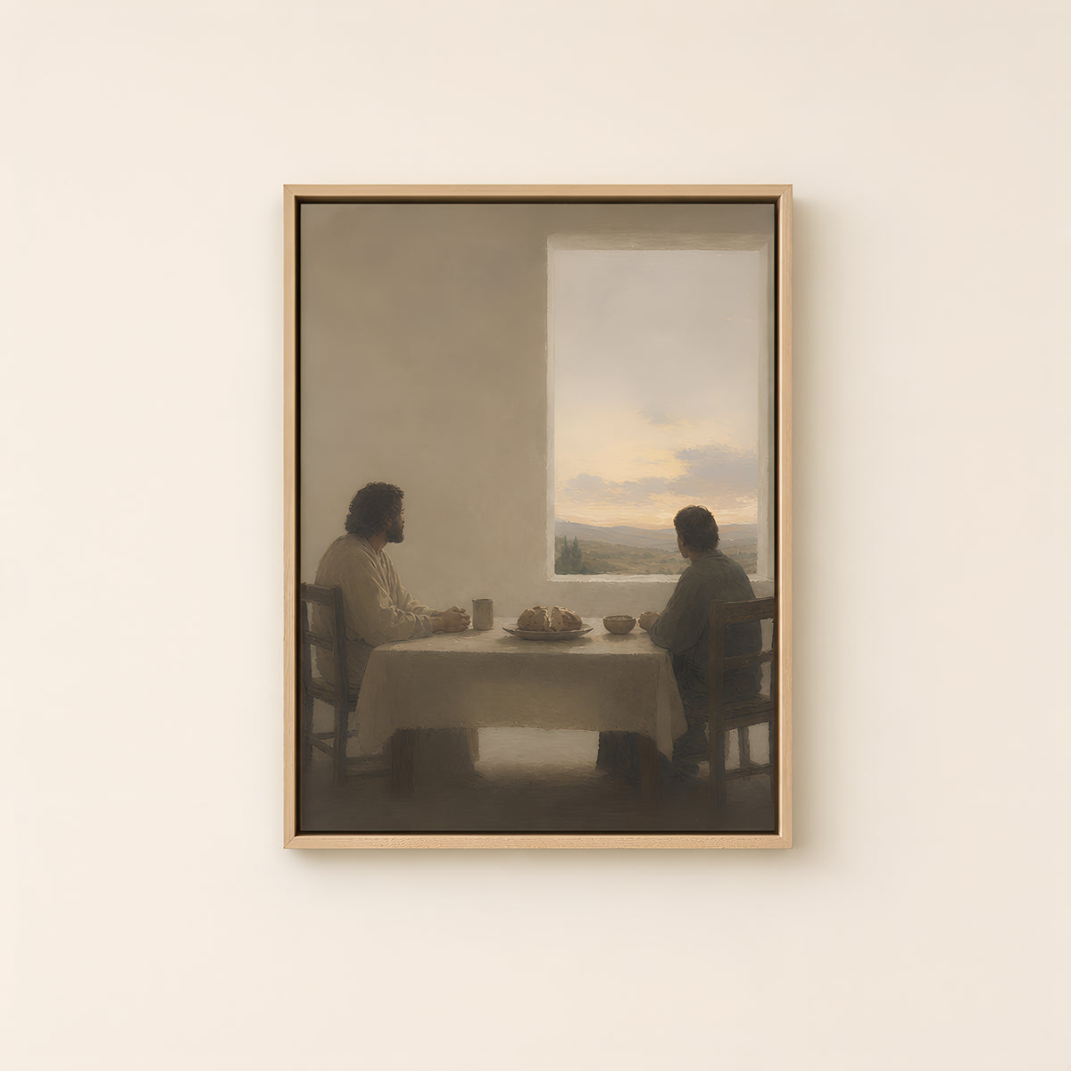 Broken Bread — Light Wood floater frame catalog
