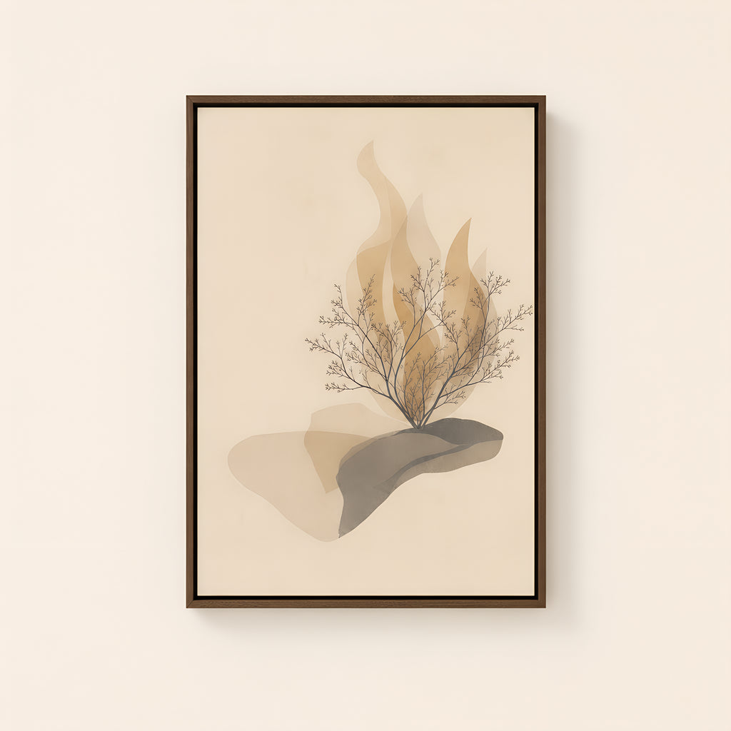 The Burning Bush — Brown Wood floater frame catalog