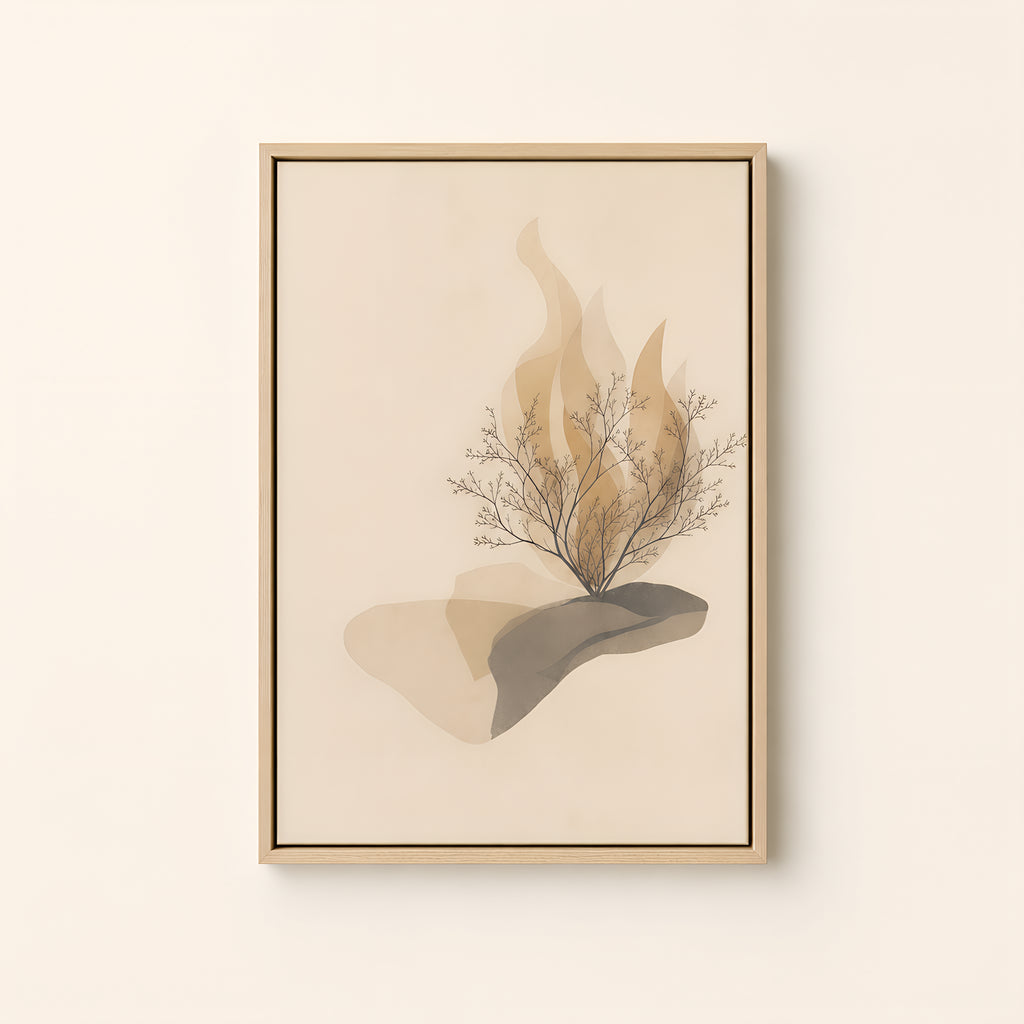 The Burning Bush — Light Wood floater frame catalog