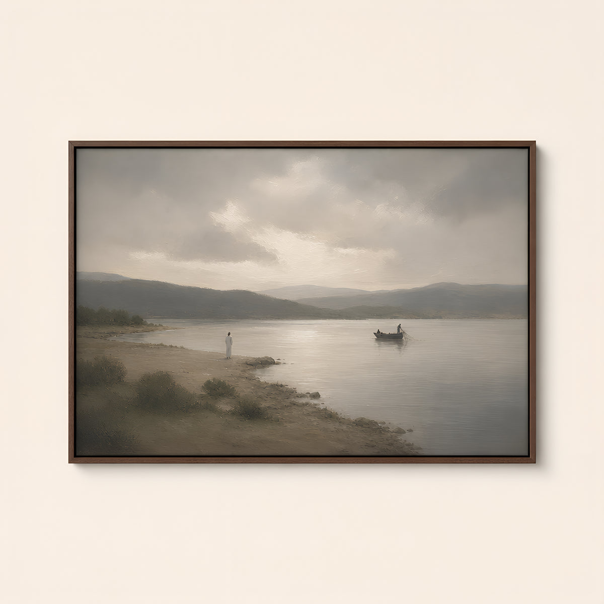 Cast the Net — Brown Wood floater frame catalog