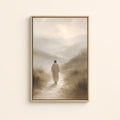 Christ on the Path — Light Wood floater frame catalog