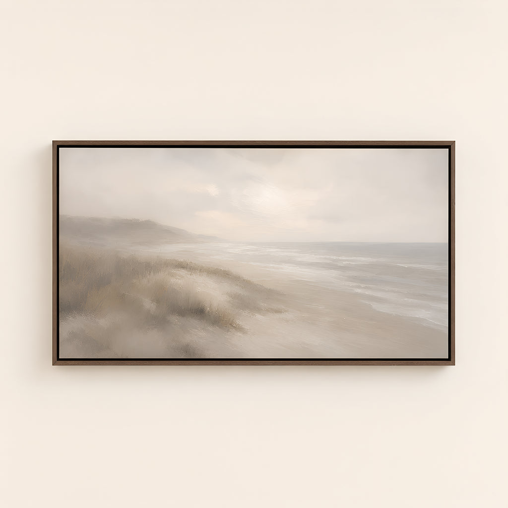 Coastal Haze — Brown Wood floater frame catalog