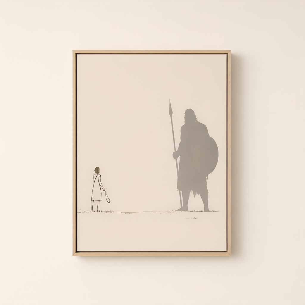 David and Goliath — Light Wood floater frame catalog