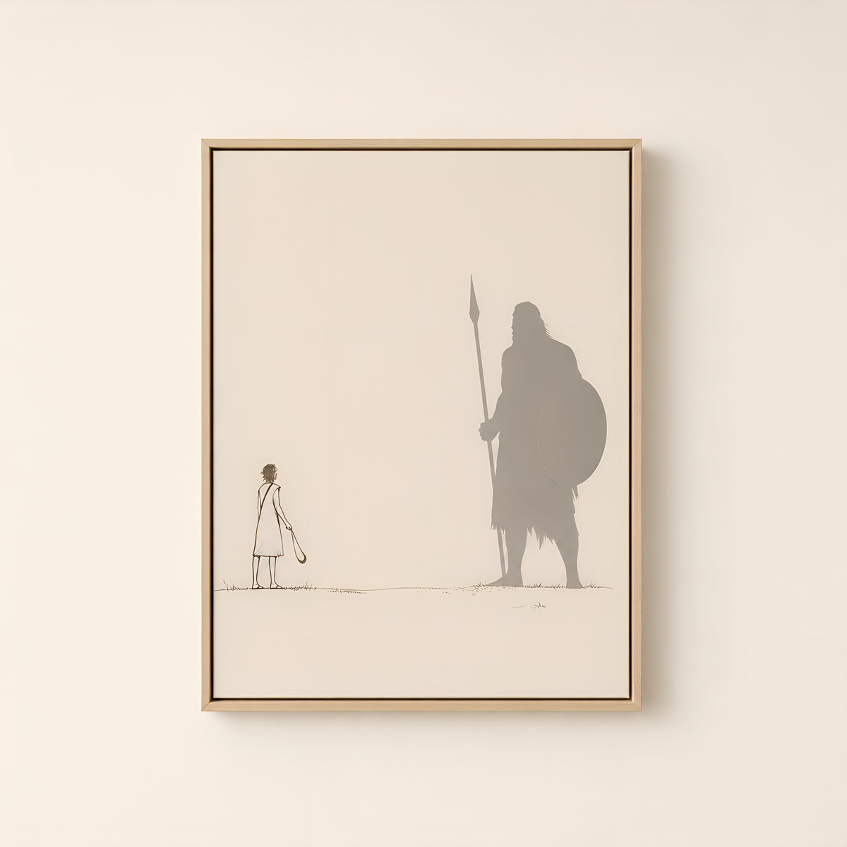 David and Goliath — Light Wood floater frame catalog
