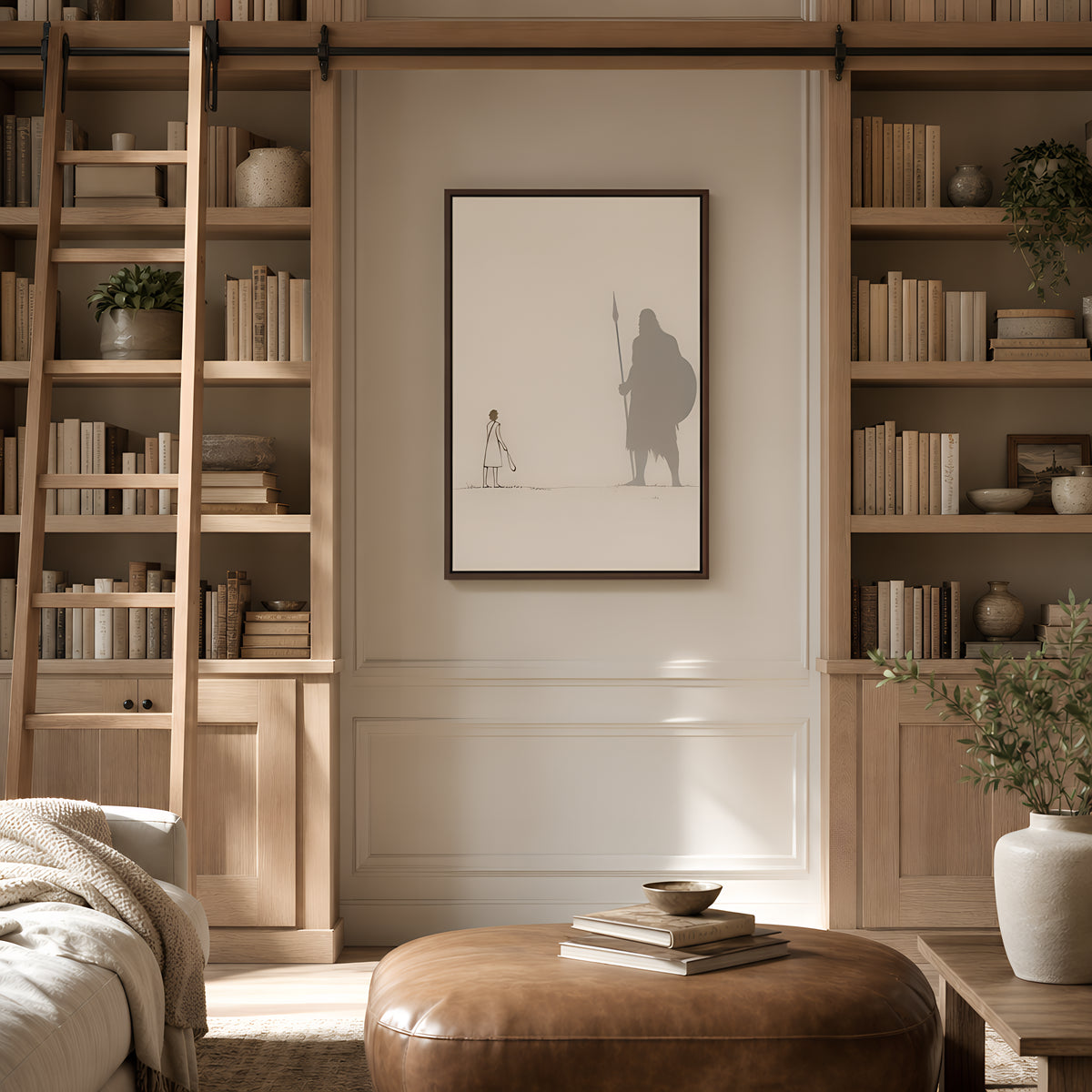 David and Goliath — lifestyle B Brown Wood