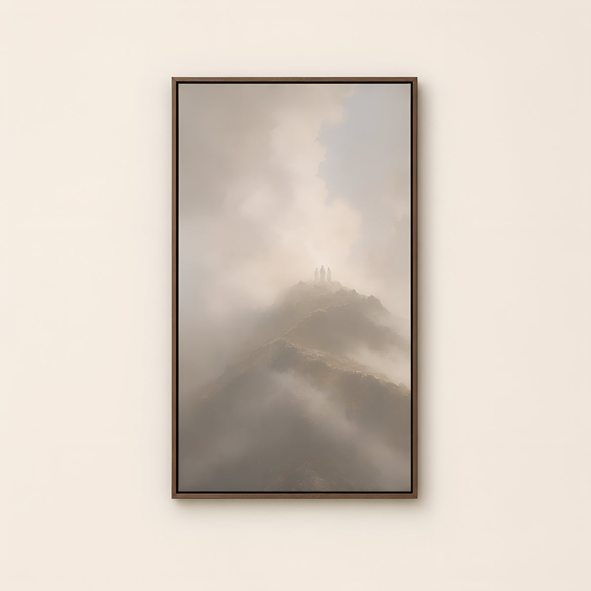 Dazzling White — Brown Wood floater frame catalog