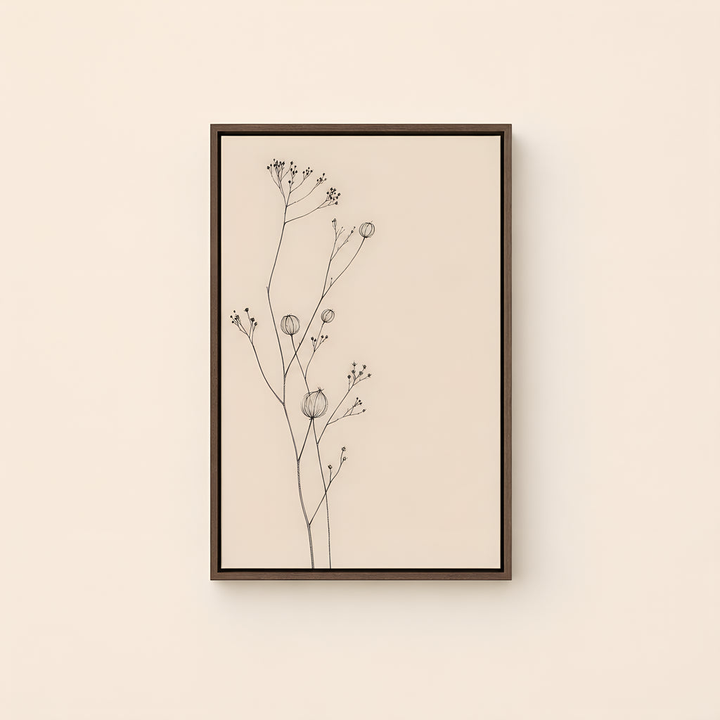 Dried Botanicals — Brown Wood floater frame catalog