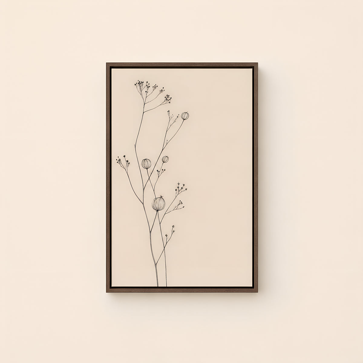 Dried Botanicals — Brown Wood floater frame catalog
