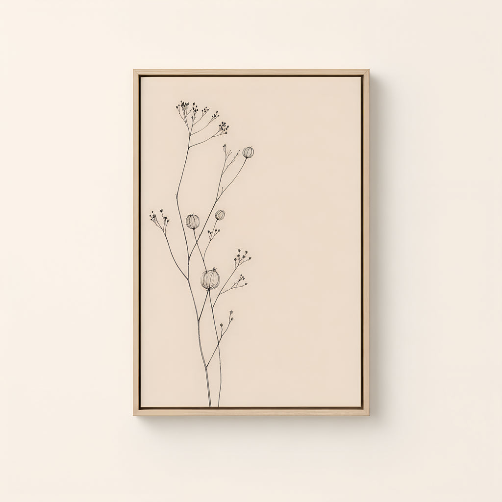 Dried Botanicals — Light Wood floater frame catalog
