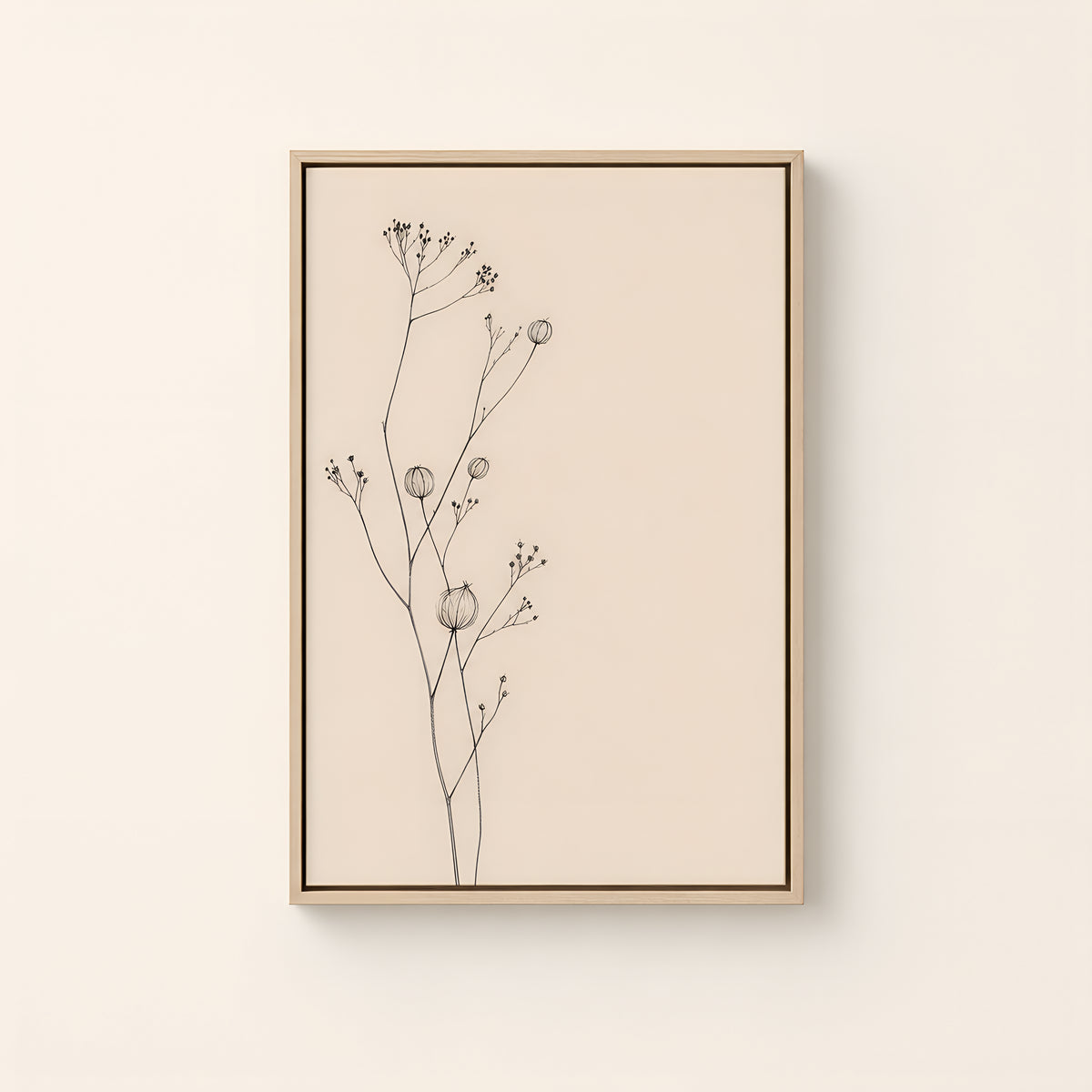 Dried Botanicals — Light Wood floater frame catalog
