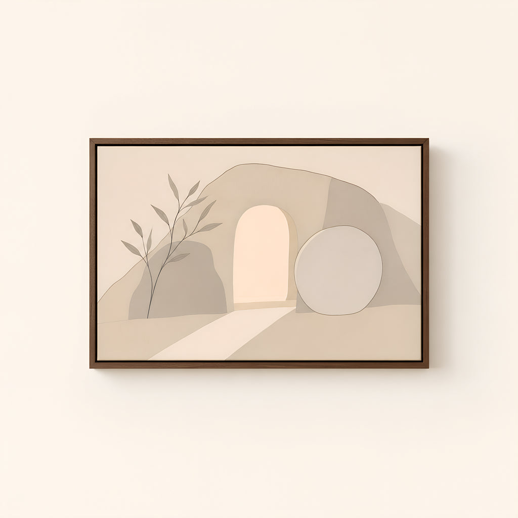 The Empty Tomb — Brown Wood floater frame catalog