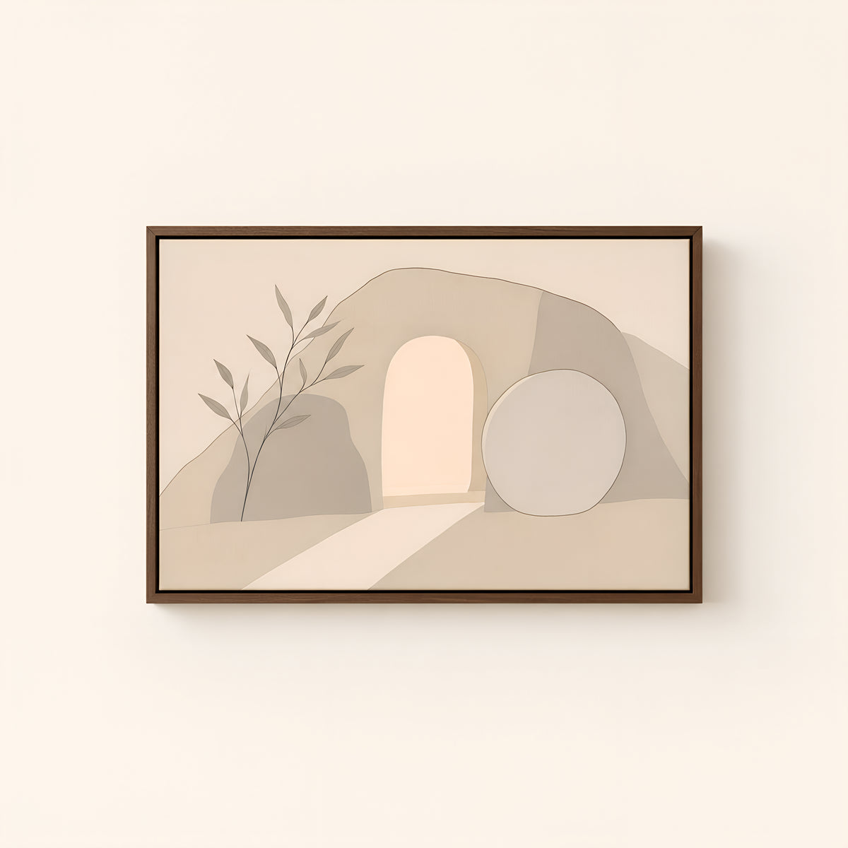 The Empty Tomb — Brown Wood floater frame catalog