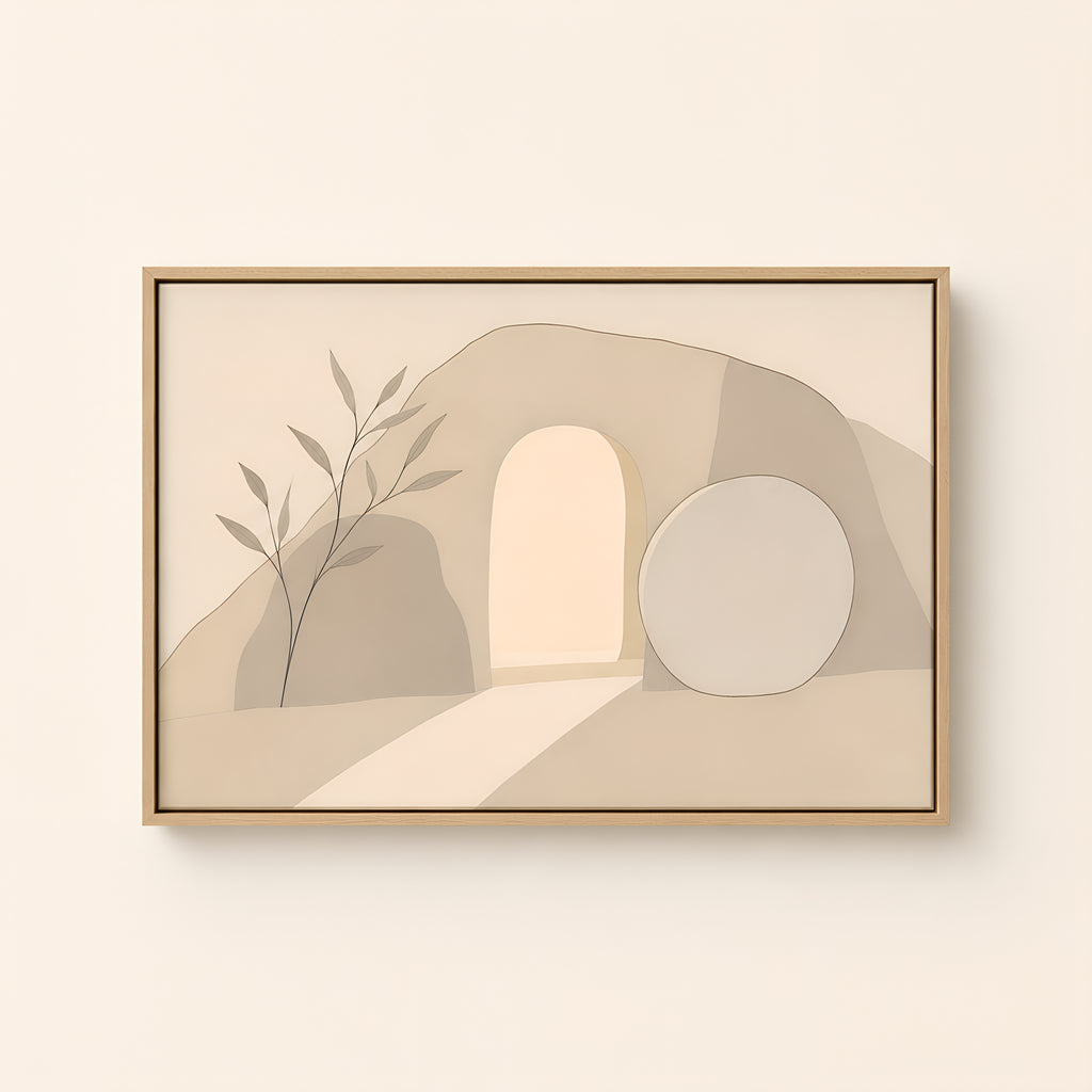 The Empty Tomb — Light Wood floater frame catalog