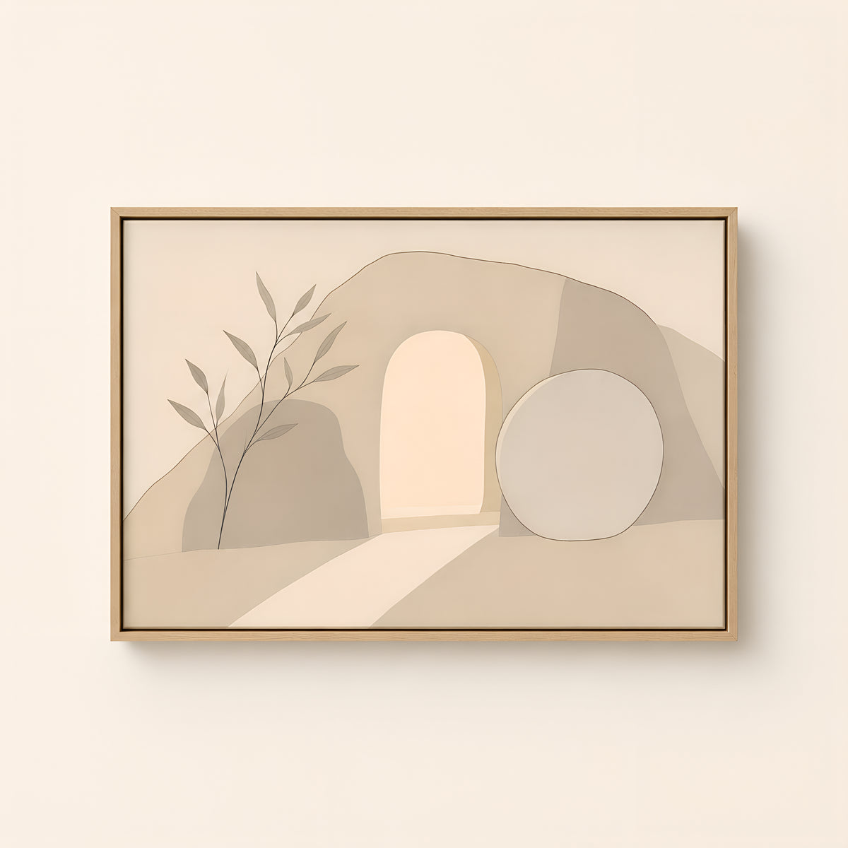 The Empty Tomb — Light Wood floater frame catalog