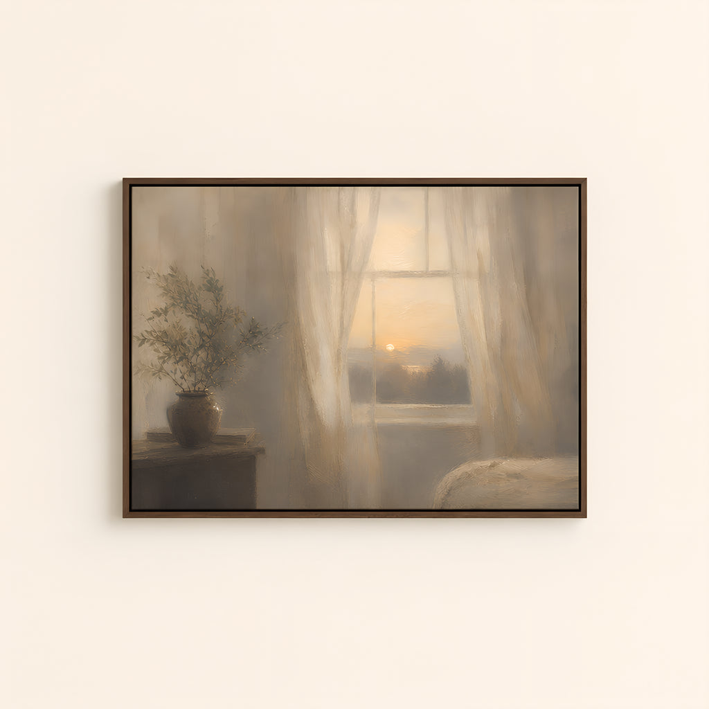 Evening Window — Brown Wood floater frame catalog