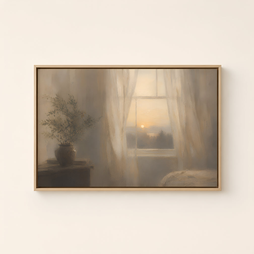 Evening Window — Light Wood floater frame catalog