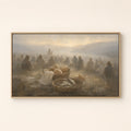Feeds the Five Thousand — Light Wood floater frame catalog