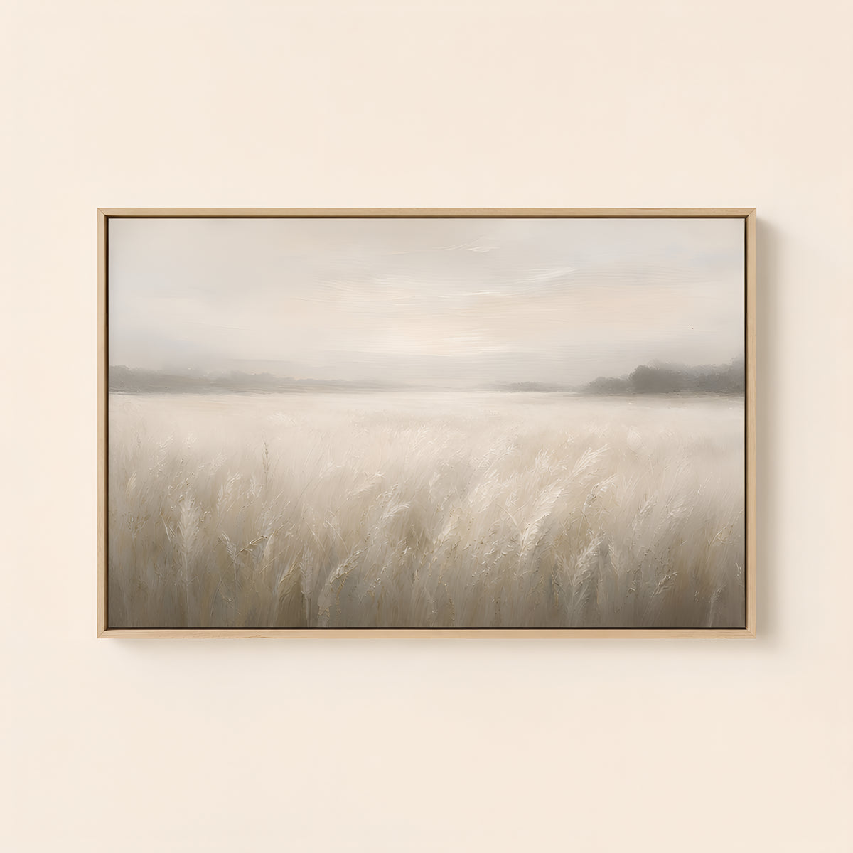 The Field Is White — Light Wood floater frame catalog