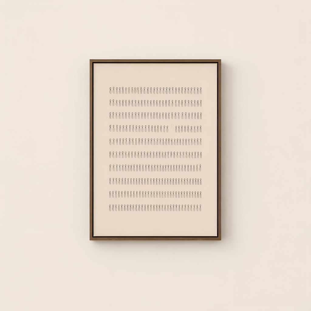 Five Thousand — Lines — Brown Wood floater frame catalog