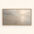 Footprints in the Sand — Light Wood floater frame catalog