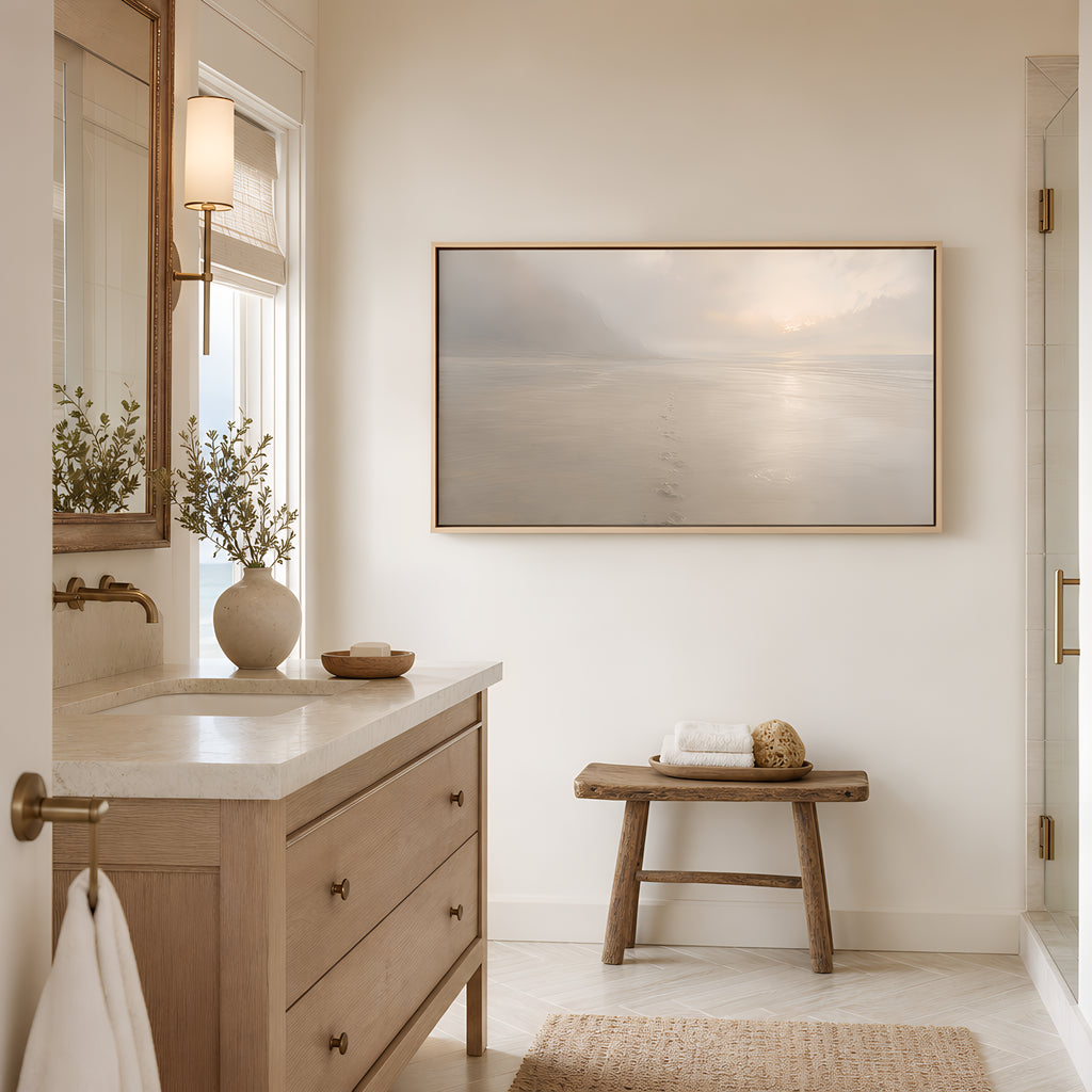Footprints in the Sand — lifestyle A Light Wood