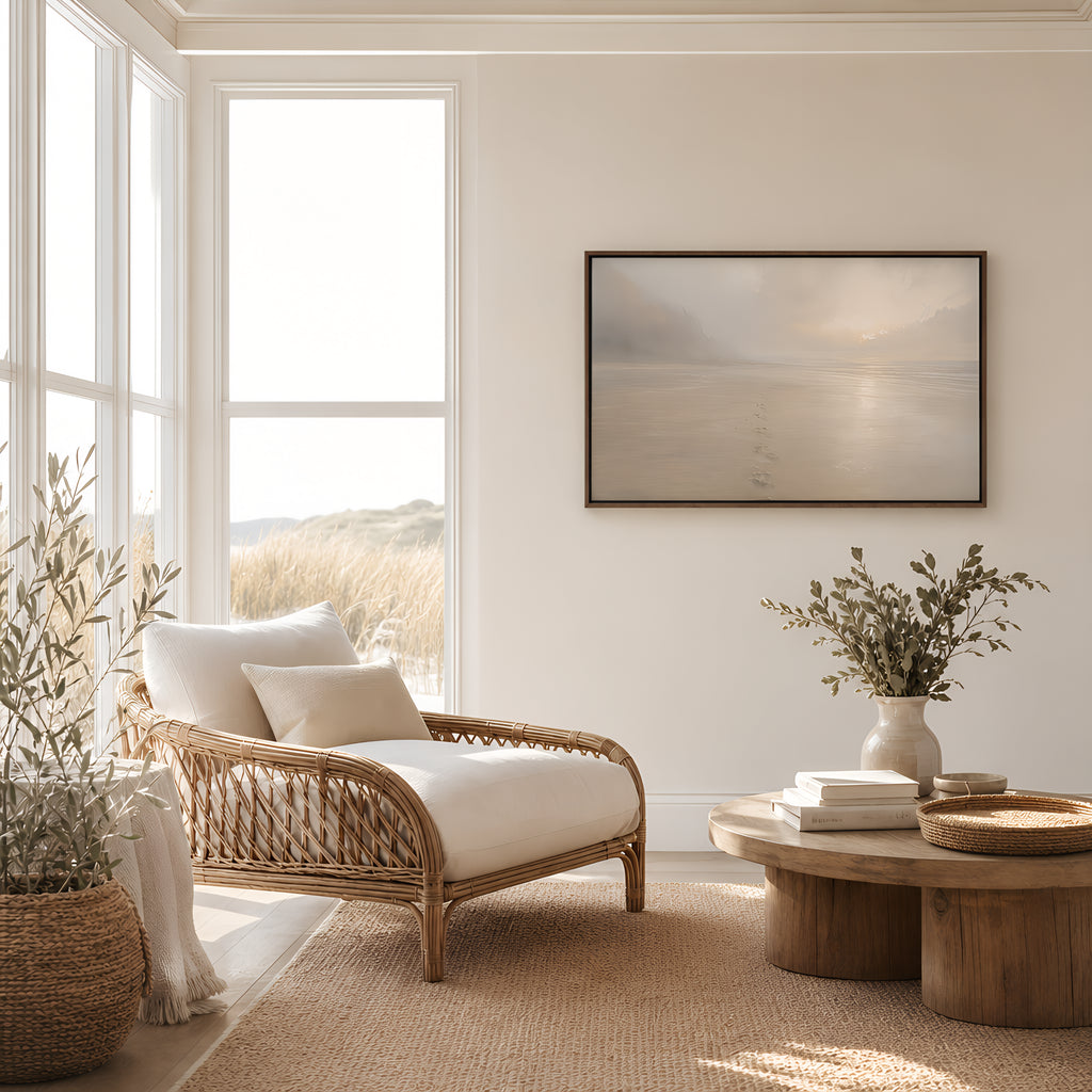 Footprints in the Sand — lifestyle B Brown Wood
