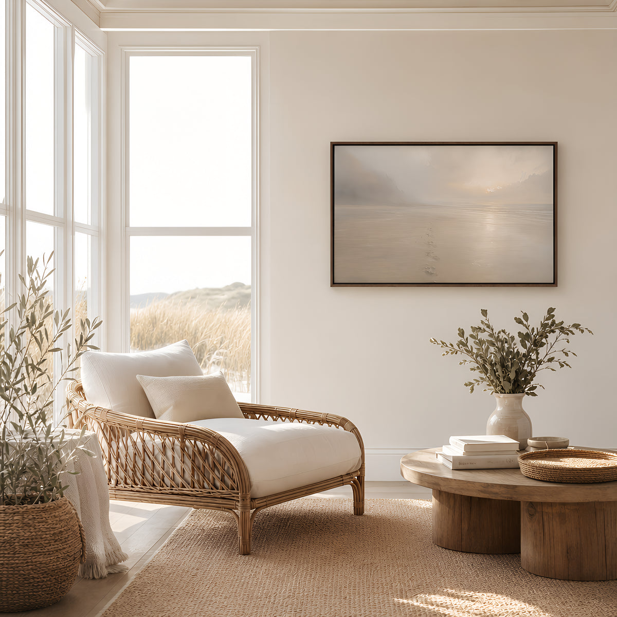 Footprints in the Sand — lifestyle B Brown Wood