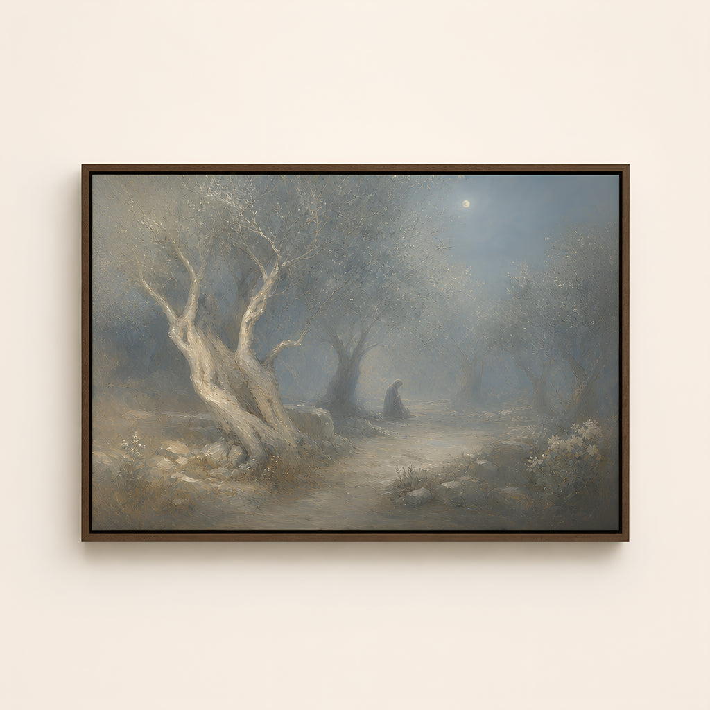 Gethsemane — Brown Wood floater frame catalog