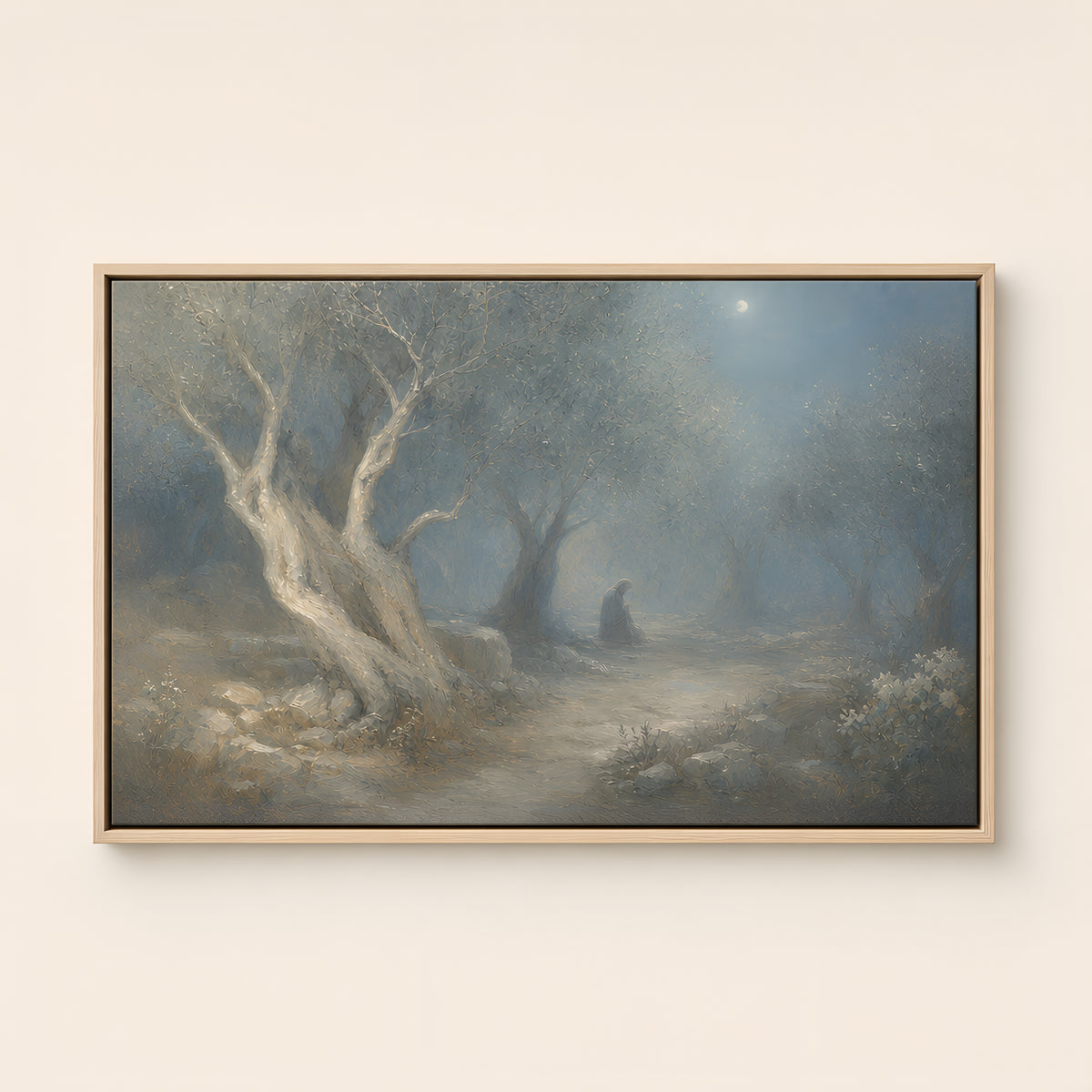 Gethsemane — Light Wood floater frame catalog