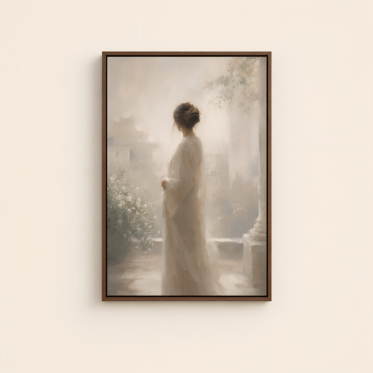 God Is Within Her — Brown Wood floater frame catalog