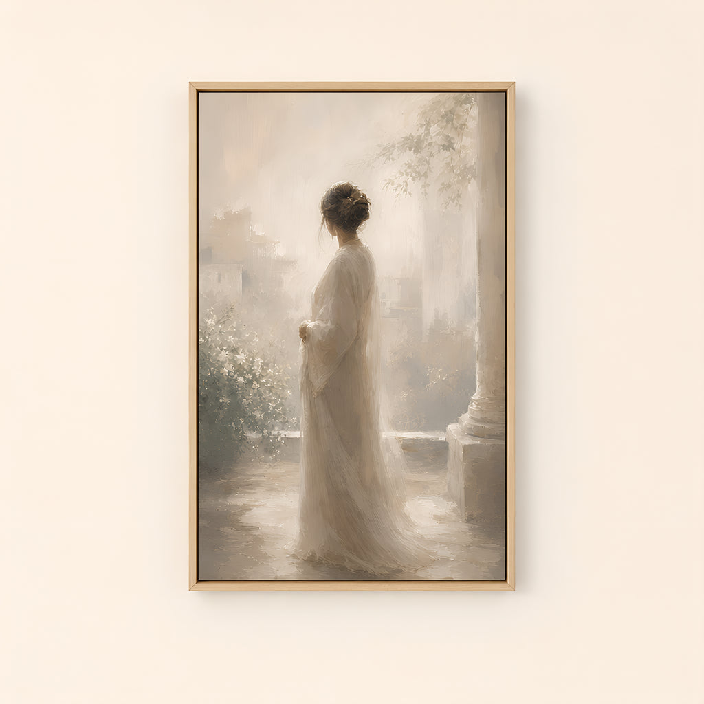 God Is Within Her — Light Wood floater frame catalog