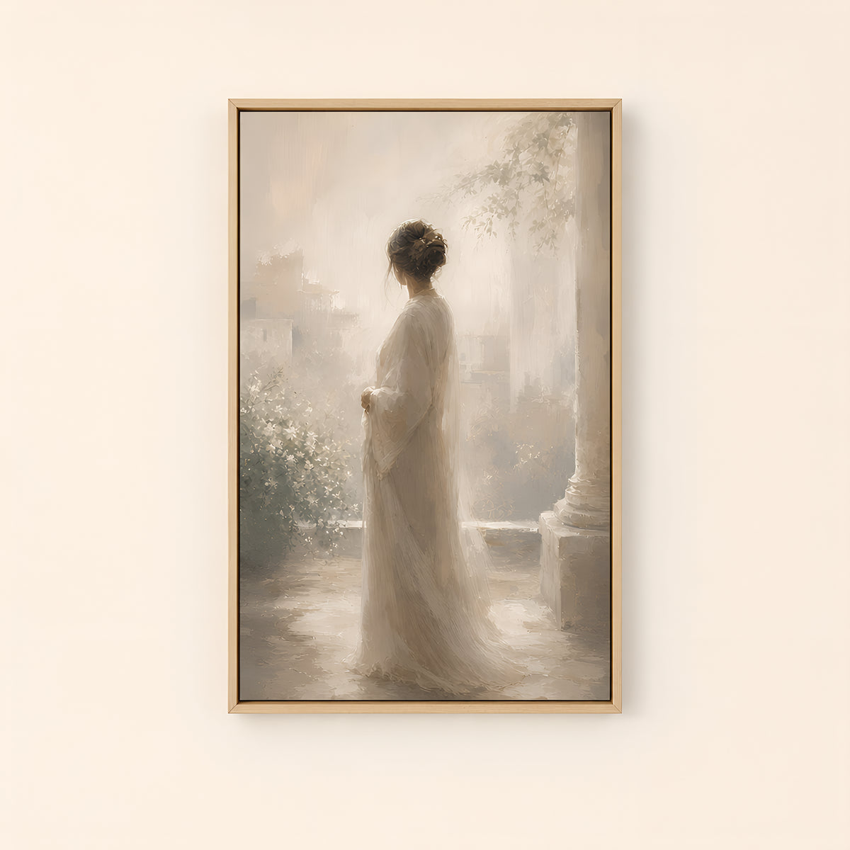 God Is Within Her — Light Wood floater frame catalog