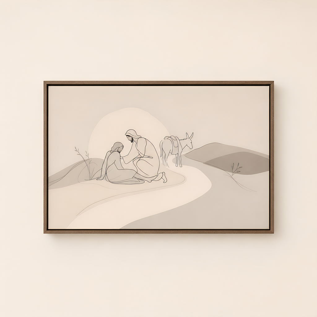 The Good Samaritan — Brown Wood floater frame catalog